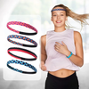 AOLIKES Weave Elastic Yoga Sweatband For Women Men Running Hair Bands Fitness Sweat Bands Sport Silicone antiskid Headba