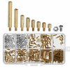 AOQDQDQD® 260Pcs M2 PCB Threaded Brass Male Female Standoff Spacer Board Hex Screws Nut Assortment Box Kit Set with Plas