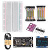 AOQDQDQD® WiFi Weather Station Kit 5V BMP280 Temperature Humidity Atmospheric Pressure Sensor + 0.96" OLED IIC LCD Displ