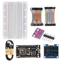 AOQDQDQD® WiFi Weather Station Kit 5V BMP280 Temperature Humidity Atmospheric Pressure Sensor + 0.96" OLED IIC LCD Displ