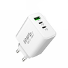 APD-60 60W 3-Port USB PD Charger Dual USB-C+USB-A PD QC3.0 Fast Charging Wall Charger Adapter EU Plug US Plug for iPhone