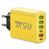 AR-880 3.1A 65W 6-Port USB PD Charger 4USB-A+2USB-C Fast Charging Wall Charger Adapter EU Plug for iPhone 15 14 13 Pro f