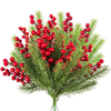 Artificial Christmas Decorative Red Pine Branch Christmas Decoration Artificial Fir Branches Holly Berries Red Berries B