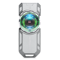 Astrolux® K3 1550LM EDC Flashlight Long Throw 209m Rotary Dial Control Throw Flood Combo LED Torch with RGB 18 LEDs,  UV