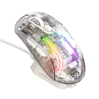 Attack Shark X2 PRO RGB Transparent Shell Gaming Mouse Three-mode Wireless Mute Mice with Power Digital Display 4000DPI