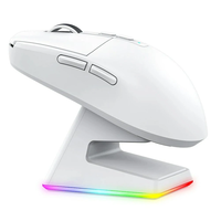 Attack Shark X6 bluetooth Mouse PixArt PAW3395 Tri-Mode Connection RGB Touch Magnetic Charging Base Macro Gaming Mouse