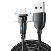 AUFU 3A USB-A to Type-C/iP Cable Fast Charging Data Transmission Copper Core Line 1M/2M Long for iPhone 13 14 14Pro 14 P