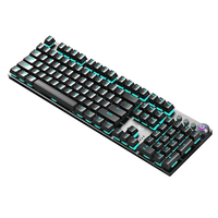 AULA F2088Air Tri-mode Mechanical Keyboard with Knob 104 Keys Hot-swappable RGB Lighting 3000mAh Rechargeable 2.4G/bluet