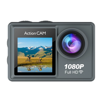 AUSEK Sports Camera 1080P Anti-Shake Pre-Recording HD Dual Screen Wifi Outdoor Shooting Cycling Waterproof Sports Camera