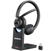 Awatrue EH11 2.4G Wireless Headset bluetooth Headphone with Charging Base AI Call Noise Cancelling 50mm Drive Unit 30H P