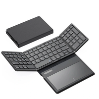 B055 Foladable Bluetooth Keyboard with Touchpad Pocket Folding Keyboard for Laptop Phone Tablet Wireless Rechargeable Ke