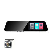 B15Y 4.5 Inch Touchscreen 1080P HD Front and Rear Dual Recording Rearview Mirror Driving Recorder Night Vision Rear Came