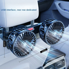 Back Seat Car Fan Powerful Dual-Head USB 3-speed Cooling Fan USB Charge Dual Head Fan 360 Degree Rotation Neck Cooler
