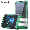 Bakeey 15W 36000mAh Solar Powered Power Bank Wireless Charger Built in 4 Cables External Battery Power Supply with 4 Inp