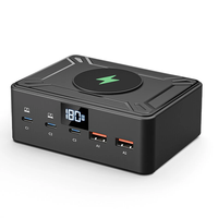 Bakeey 818D 190W 6-Port USB PD Charger 2USB-A+3USB-C+Wireless Charger Support QC3.0 PD3.0 PPS SCP AFC Fast Charging Digi