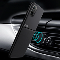 Bakeey for POCO F3 Global Version Case Magnetic Leather Texture Non-Slip TPU Shockproof Protective Case Back Cover Non-O