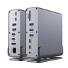 Bakeey HD-175 16-in-1 Type-C Vertical Hub Docking Station with USB 3.1/3.0/2.0 4K HD/DP 100W PD SD/TF RJ45 Ethernet for
