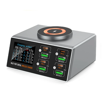 Bakeey WLX-X9S 140W 8-Port USB PD Charger 4USB-A+4USB-C PD QC3.0 Fast Wireless Charging Desktop Charging Station Support