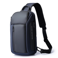 BANGE Chest Bag Men Casual Crossbody Bag Waterproof Shoulder Satchel Multi-Pockets Large Capacity Men