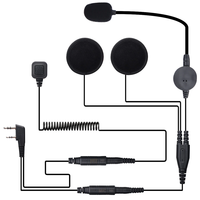 BAOFENG Rugged Radio Helmet Earpiece 2 PIN with Mic Microphone PTT for Baofeng BF-F8HP Pro 888S UV5R 5RM UV-21R UV-32 Ke