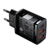 Baseus 30W 3-Port USB PD Charger 2USB-A+USB-C PD3.0 QC3.0 Apple2.4A BC1.2 Fast Charging Wall Charger Adapter EU Plug for