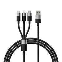 Baseus 3.5A USB-A to Micro/iP/Type-C Cable Fast Charging Data Transmission Tinned Copper Core Line 0.6M Long for iPhone