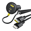 Baseus 60W 2-Port USB PD Car Charger Adapter Built-in iP+Type-C Spring Charging Cable Support PD QC FCP AFC SCP Fast Cha