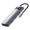 Baseus 7-in-1 Type-C Docking Station with USB3.0*3 / PD100W Type-C / 4K@60Hz HD / SD&TF Card Reader Slot for Laptop PC C