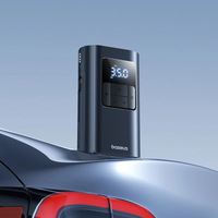 BASEUS BS-CG034 Corded and Cordless 2-in-1 Tire Inflator75W LCD Display Car TireInflator Pump 2000mAh Power Bank