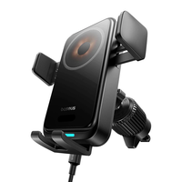 Baseus BS-CM043 15W Wireless Car Phone Holder Charger Air Vent Fast Wireless Charging Mount Bracket for Smart Phones for