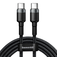 Baseus CafuLe Type-C to Type-C PD 2.0 60W 100W Flash Charging Data Cable For Samsung Galaxy S22 S22 Ultra Galaxy Z Flip