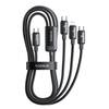 Baseus CB000189 60W Type-C to Type-C+Type-C+iP Cable Fast Charging Data Transmission Tinned Copper Core Line 1.1M Long f