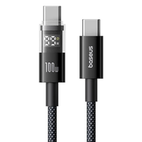 Baseus Display 2 PD100W Type-C to Type-C LED Display Cable Fast Charging Data Transmission Tin-plated Copper Core Line 1