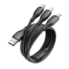 Baseus Fast Speed Series 3.5A USB-A to Micro/iP/USB-C Cable Fast Charging Data Transmission Tinned Copper Core Line 0.8M