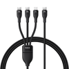 Baseus Flash Series 3 100W Type-C to Type-C+Type-C+iP Cable PD Fast Charging Data Transmission Copper Core Line 1.5M Lon