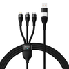 Baseus Flash Series II 100W USB-A/Type-C to Micro/iP/Type-C Cable PD QC Fast Charging Data Transmission Tinned Copper Co