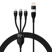 Baseus Flash Series II 100W USB-A/Type-C to Micro/iP/Type-C Cable PD QC Fast Charging Data Transmission Tinned Copper Co