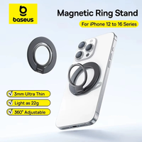 Baseus MagPro 3 Ultra Slim Magnetic Ring Phone Stand for iPhone 16 15 Pro Max 360° Rotation 180° Adjustment Mobile Phone