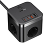 Baseus PowerCombo Cube Power Strip 30W 7-Port USB Charger 3AC+2USB-A+2USB-C Fast Charging Desktop Charging Station EU Pl