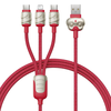Baseus Snake Zodiac Series 3.5A USB-A to USB-C+USB-C+iP Cable Fast Charging Data Transmission Thickened Copper Core Line