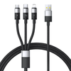 Baseus Star Speed Series 100W USB-A to Type-C/Micro/iP Cable Fast Charging Data Transmission Copper Core Line 1.5M Long