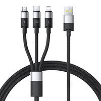 Baseus Star Speed Series 100W USB-A to Type-C/Micro/iP Cable Fast Charging Data Transmission Copper Core Line 1.5M Long