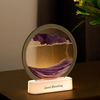 Bedside LED Table Lamp Creative Flowing Sand Painting Hourglass Desktop Ornaments Ambient Night Light Romantic Gift