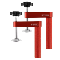 Bench Dog Clamp Aluminum Alloy Non-Marking Silicone Pads Woodworking Accessories for Routing Cutting Grinding Long-Lasti