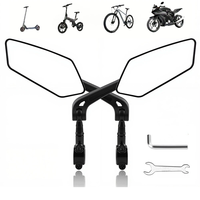 BENGGUO 1 Pair Bicycle Rearview Mirror 360° Rotation Anti-glare HD Wide Range Bike Handlebar Reflector Mirror for MTB Mo