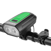 BENGGUO 120DdB Wire-controlled Horn 150-300LM Bicycle Headlight 3 modes Flashing Waterproof Type-C Charging Bike Front L