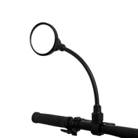 BENGGUO 1/2Pcs Bicycle Hose-adjustable HD Rearview Mirror 360 Degree Adjustable Wide Angle Shockproof Electric Vehicle M