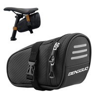 BENGGUO 1L Portable Bike Saddle Bag Hang Taillight Reflective Large Capacity Bicycle Under Seat Storage Pack for Outdoor