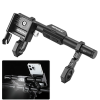 BENGGUO BG-0797 400LM Bicycle Headlight Handlebar Extension Bracket with Phone Holder Type-C Charging Waterproof Bike Mo
