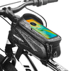 Bicycle Bag 1.5L Frame Front Tube Cycling Bike Phone Mount Bag Waterproof Phone Case Holder 7.2 Inches Touchscreen Bag A